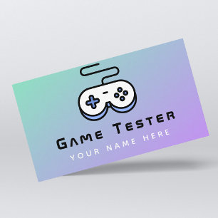 ビデオゲームテスター開発者ゲーマーグラデーシモダンョン 名刺