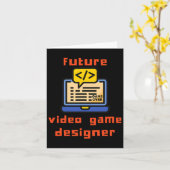 ビデオゲームデザイナープログラマコーダ カード (黄色い花)