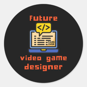 ビデオゲームデザイナープログラマコーダ ラウンドシール