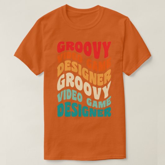 ビデオゲームデザイナーヴィンテージレトロ60s 70s 80s Vibe Tシャツ (デザイン正面)