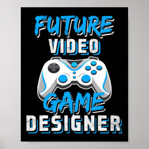ビデオゲームデザイナー誕生日ボーイゲームシャツゲーム ポスター