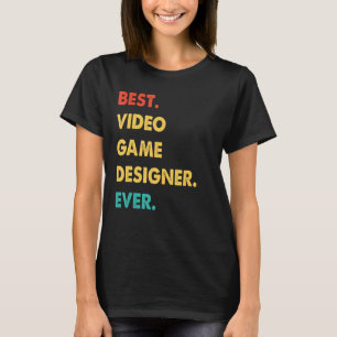 ビデオゲームデザイナ最高のーレトロビデオゲームデザイナ Tシャツ
