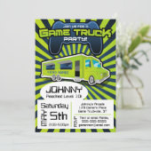 ビデオゲームトラックの誕生日パーティー招待状 招待状 (スタンド正面)