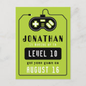 ビデオゲームトラックの誕生日ポストカード ポストカード (正面)