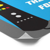 ビデオゲームトラック誕生日パーティバナー ポスター (角)