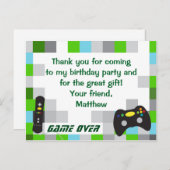 ビデオゲームトラック誕生日パーティーありがとう ポストカード (正面/裏面)