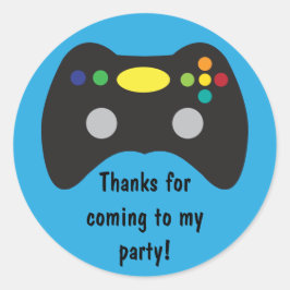 ビデオゲームトラック誕生日パーティーのお気に入り ラウンドシール