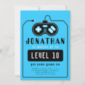 ビデオゲームトラック誕生日招待状 招待状 (正面)