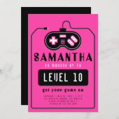 ビデオゲームトラック誕生日招待状 招待状 (正面/裏面)