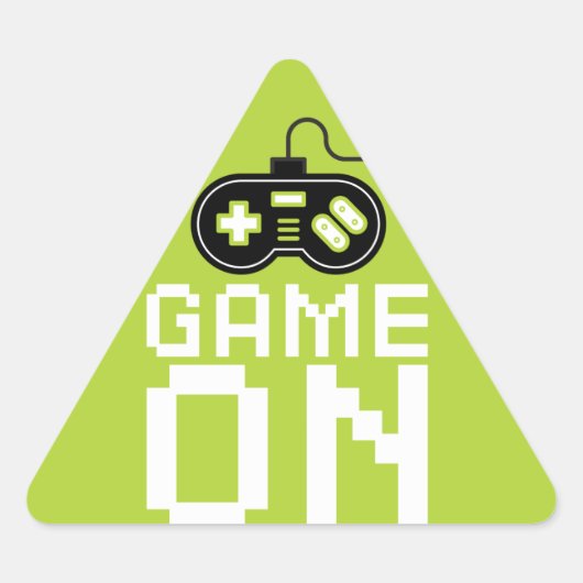 ビデオゲームトラック誕生日 三角形シール (正面)