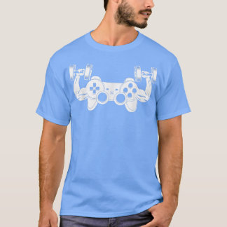 ビデオゲームトレーニングジムフィットネス運動重量挙 Tシャツ