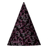 ビデオゲームネオンピンクガールズバースデーパーティー パーティーハット (裏面)