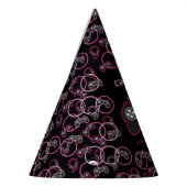 ビデオゲームネオンピンクガールズバースデーパーティー パーティーハット (左)