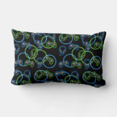 ビデオゲームネオンブルー&グリーンパターン ランバークッション (裏面)