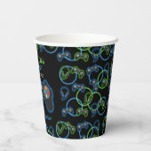 ビデオゲームネオンブルー&グリーン誕生日パーティー 紙コップ (裏面)