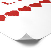 ビデオゲームハート寿命計 ポスター (角)