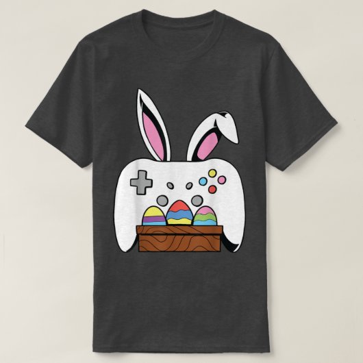 ビデオゲームバニー卵コスチューム復活祭の男の子の子 Tシャツ (デザイン正面)