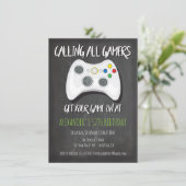 ビデオゲームバースデーパーティ招待状 招待状 (スタンド正面)