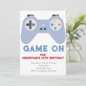 ビデオゲームバースデーパーティ招待状 招待状 (スタンド正面)
