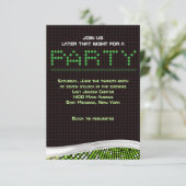 ビデオゲームバーバルミツワー招待状パーティーカード 招待状 (スタンド正面)