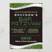 ビデオゲームバーバルミツワー招待状