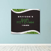 ビデオゲームバー（ユダヤ教の）バル・ミツバーメモリサインインボード キャンバスプリント (インサイチュ (ウッドフロア))