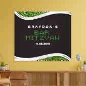 ビデオゲームバー（ユダヤ教の）バル・ミツバーメモリサインインボード キャンバスプリント (インサイチュ (リビング))