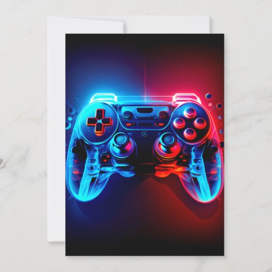 ビデオゲームパーティの招待状 招待状 (裏面)