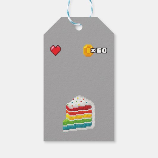 ビデオゲームパーティーの好意ラベル ギフトタグ (裏面)