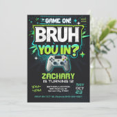 ビデオゲームパーティーの招待状 Bruh 招待状 (スタンド正面)