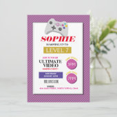 ビデオゲームパーティーゲームピンクトラックガールズ招待状 招待状 (スタンド正面)