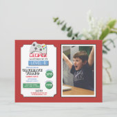 ビデオゲームパーティーゲーム赤写真少年ゲーム 招待状 (スタンド正面)