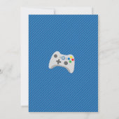 ビデオゲームパーティーゲーム青い赤いトラック招待状 招待状 (裏面)