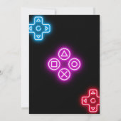 ビデオゲームパーティーバースデー招待状 招待状 (裏面)