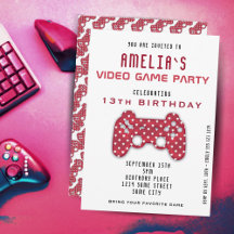 ビデオゲームパーティーレッドコントローラゲーム誕生日