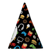 ビデオゲームパーティーレベルアップ子供の誕生日ゲーマー パーティーハット (右)