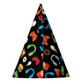 ビデオゲームパーティーレベルアップ子供の誕生日ゲーマー パーティーハット (裏面)