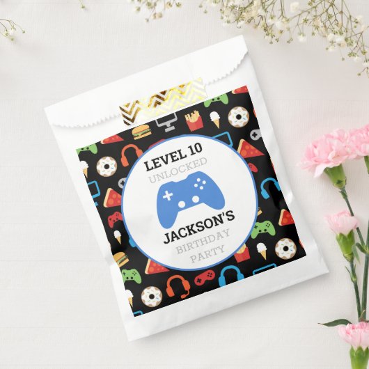ビデオゲームパーティーレベルアップ子供の誕生日ゲーマー フェイバーバッグ (封をした状態)