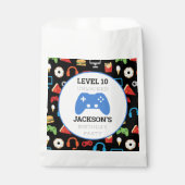 ビデオゲームパーティーレベルアップ子供の誕生日ゲーマー フェイバーバッグ (正面)