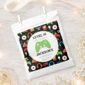 ビデオゲームパーティーレベルアップ子供の誕生日ゲーマー フェイバーバッグ (クリップ留めされた状態)