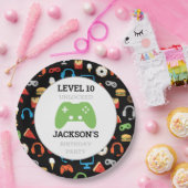 ビデオゲームパーティーレベルアップ子供の誕生日ゲーマー ペーパープレート (パーティー)