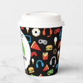 ビデオゲームパーティーレベルアップ子供の誕生日ゲーマー 紙コップ (左)