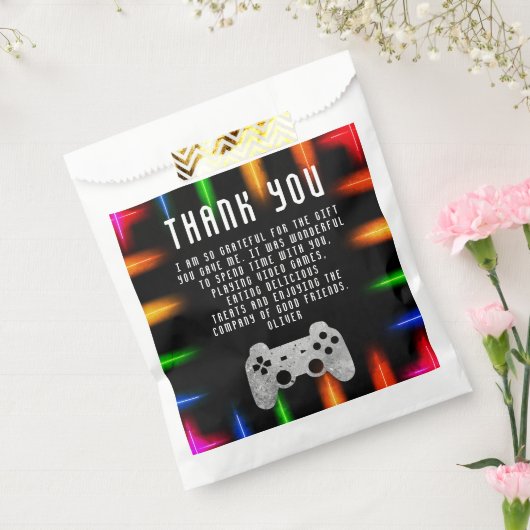 ビデオゲームパーティー制御装置ネオンゲーム誕生日 フェイバーバッグ (封をした状態)