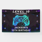 ビデオゲームパーティー子供の誕生日ゲーマー 横断幕 (横)