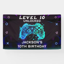 ビデオゲームパーティー子供の誕生日ゲーマー 横断幕