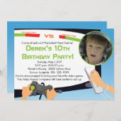 ビデオゲームパーティー - オーダーメイドの招待状 招待状 (正面/裏面)