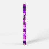 ビデオゲームピクセルピンクの正方形パターン SAMSUNG GALAXYケース (右側面)