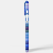 ビデオゲームピクセルブルー正方形パターン Case-Mate iPhoneケース (裏面 / 左)