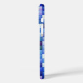 ビデオゲームピクセルブルー正方形パターン Case-Mate iPhoneケース (裏面 / 左)