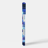 ビデオゲームピクセルブルー正方形パターン Case-Mate iPhoneケース (裏面 / 右)